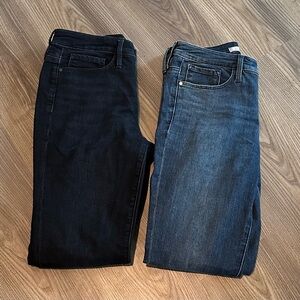 Athleta Sculptek lot of 2 Denim Skinny Jeans Women’s size 6 Dark Medium Wash